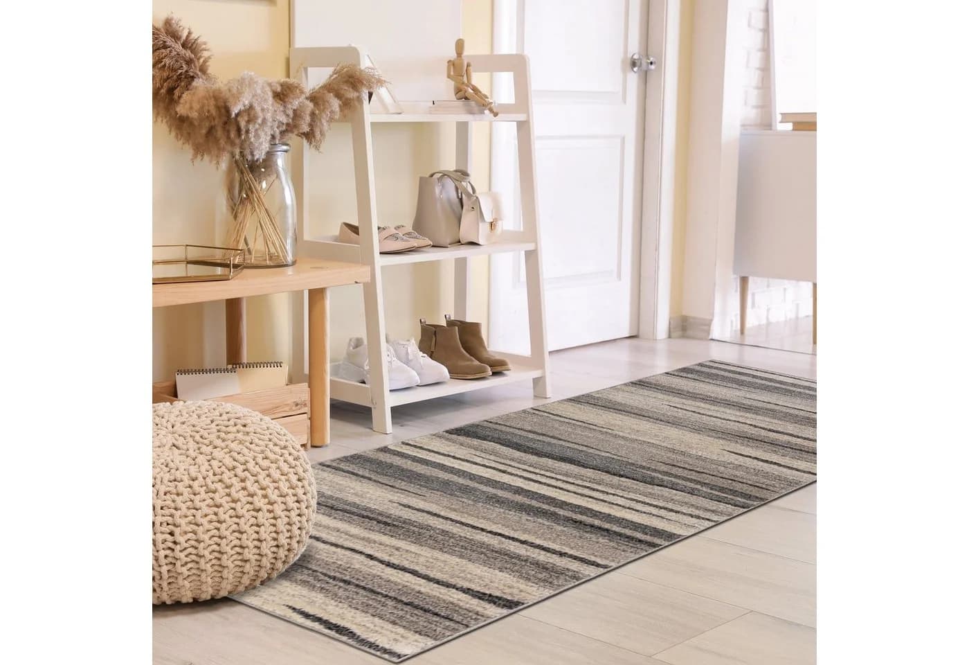 Mazovia Läufer Beige Modern Kurzflor 100x100 cm
