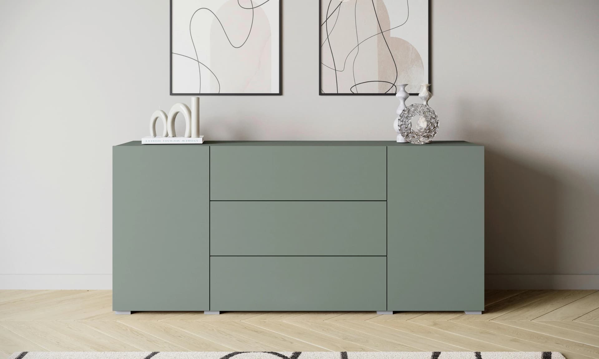 Sideboard 150cm Berlin 150 Salbeigrün Modern