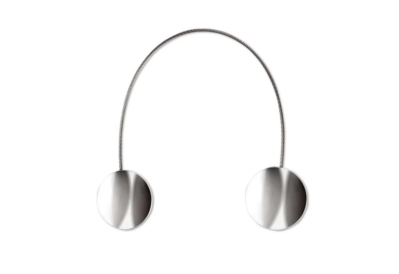 Eurofirany Raffhalter 2x Magnetisch Silber Metall Vorhangschnallen Set
