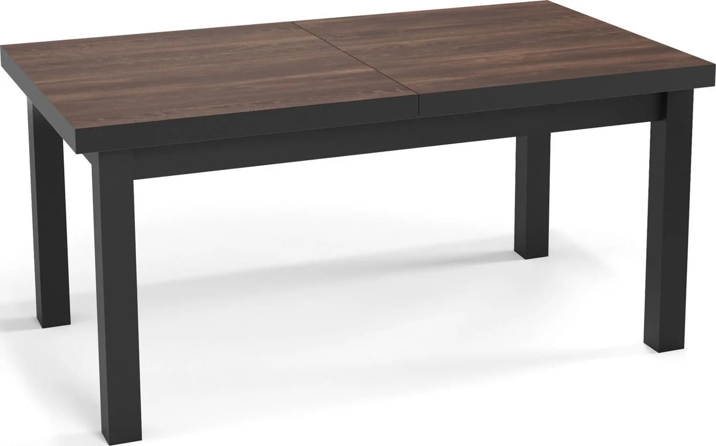 WFL GROUP Esstisch Gemini Ausziehbar Modern Holzoptik Schwarz