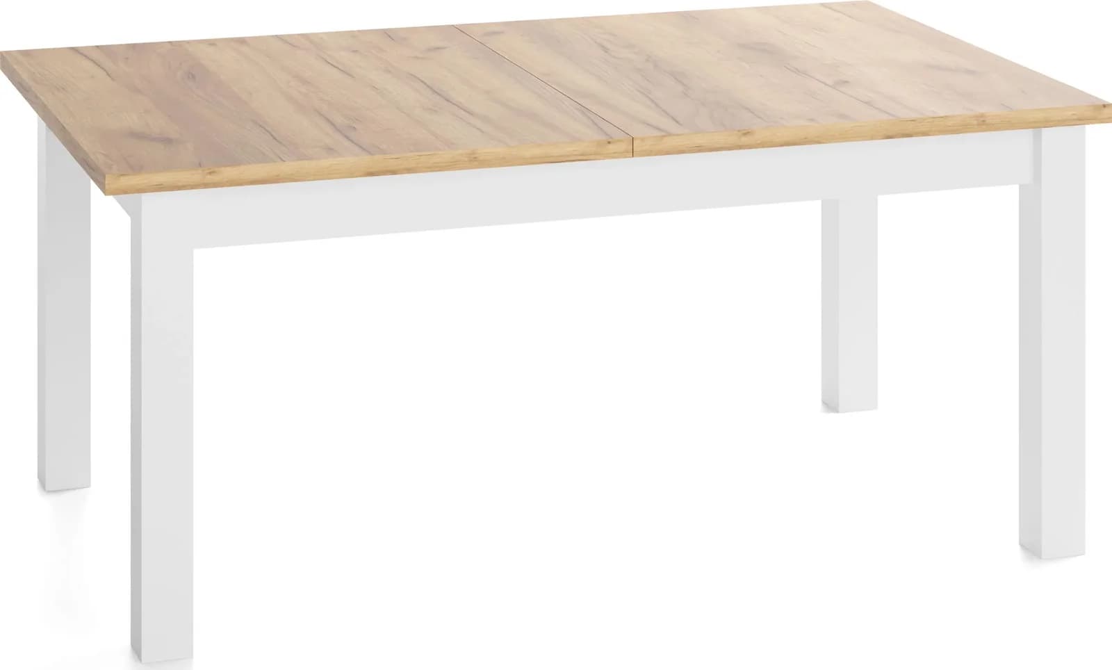 ESSTISCH Lindberg Weiß ausziehbar Eiche Braun 120-160 cm