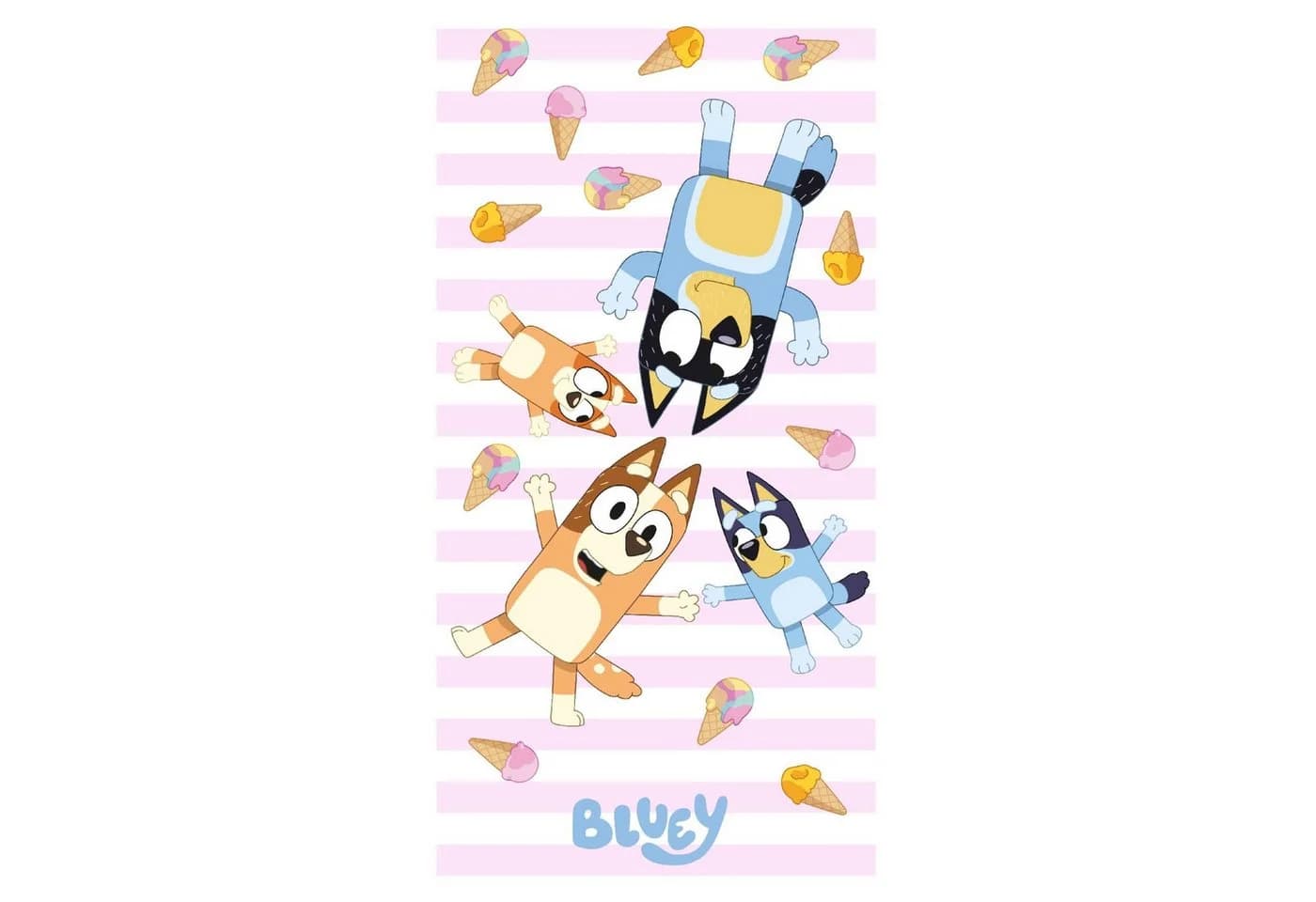 Bluey Strandtuch Frottee Badetuch mit Premium Druck 70x140 cm