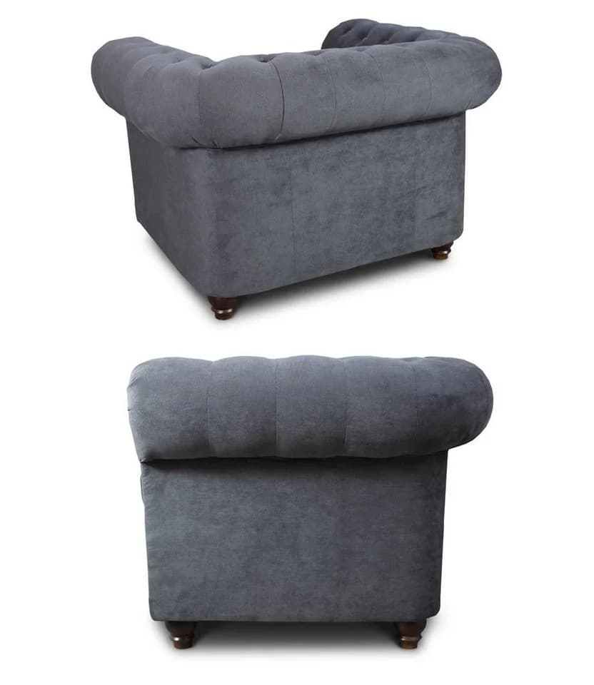 Sofnet Ohrensessel Asti 1 Chesterfield Braun Chenille
