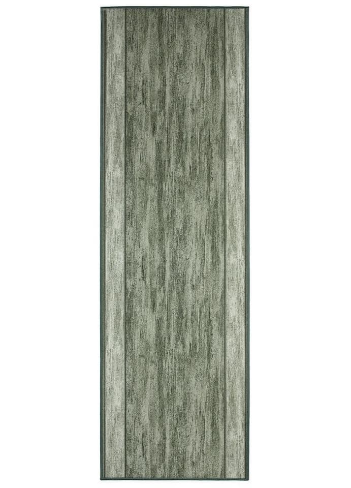Tapiso Antirutsch-Läufer Grün Kurzflor Meterware