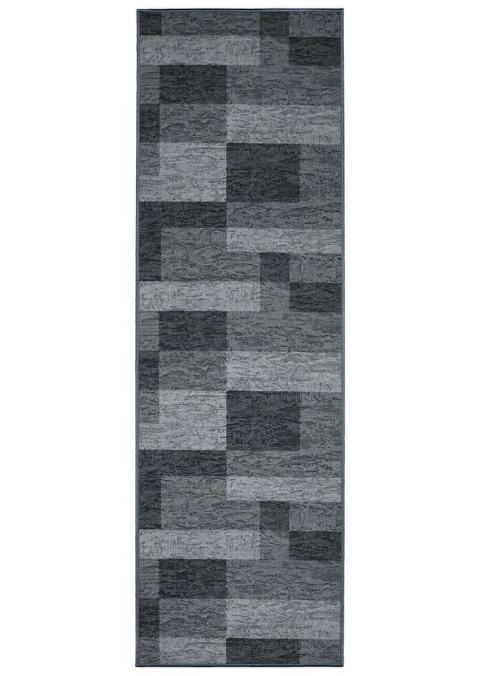 Tapiso Antirutsch Läufer Grau Kurzflor Meterware