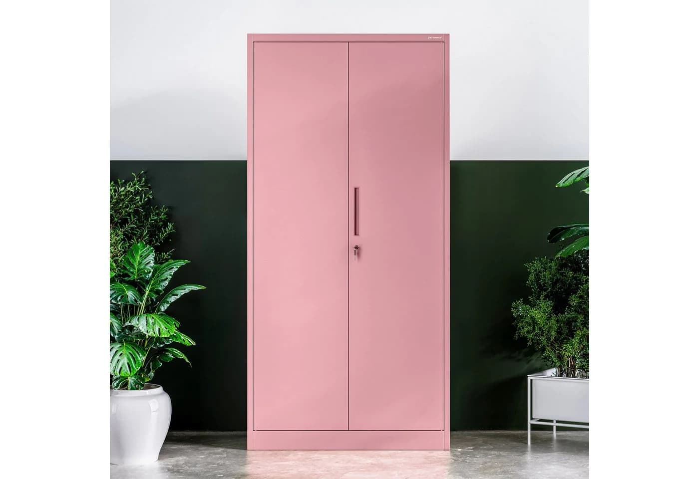 Jan Nowak Mehrzweckschrank DAWID Metall Rosa 3 Zonen