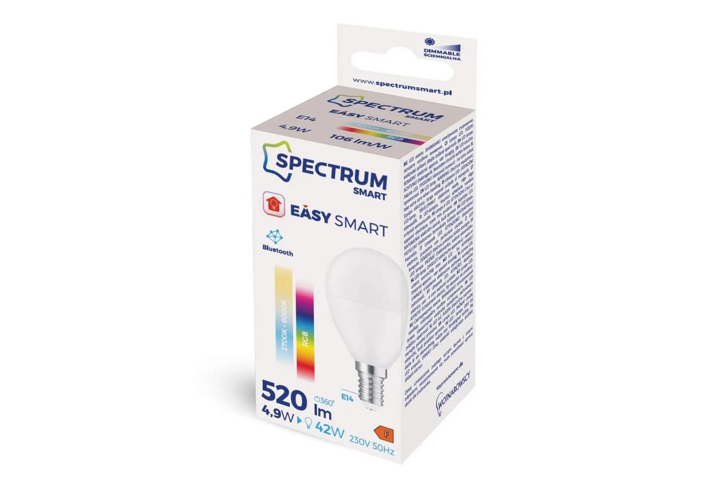Spectrum LED E14 G45 Smart App Dimmbar RGB 2700K-6000K