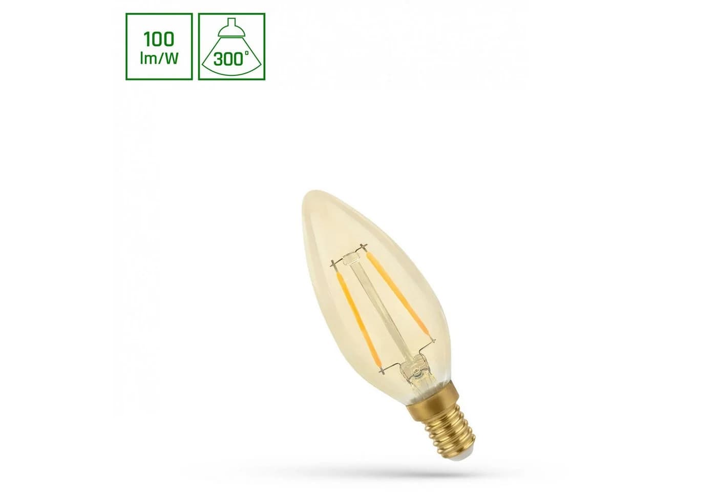 Spectrum LED Kerzenlampe E14 C35 Retroshine 5W Warmweiß 2400K