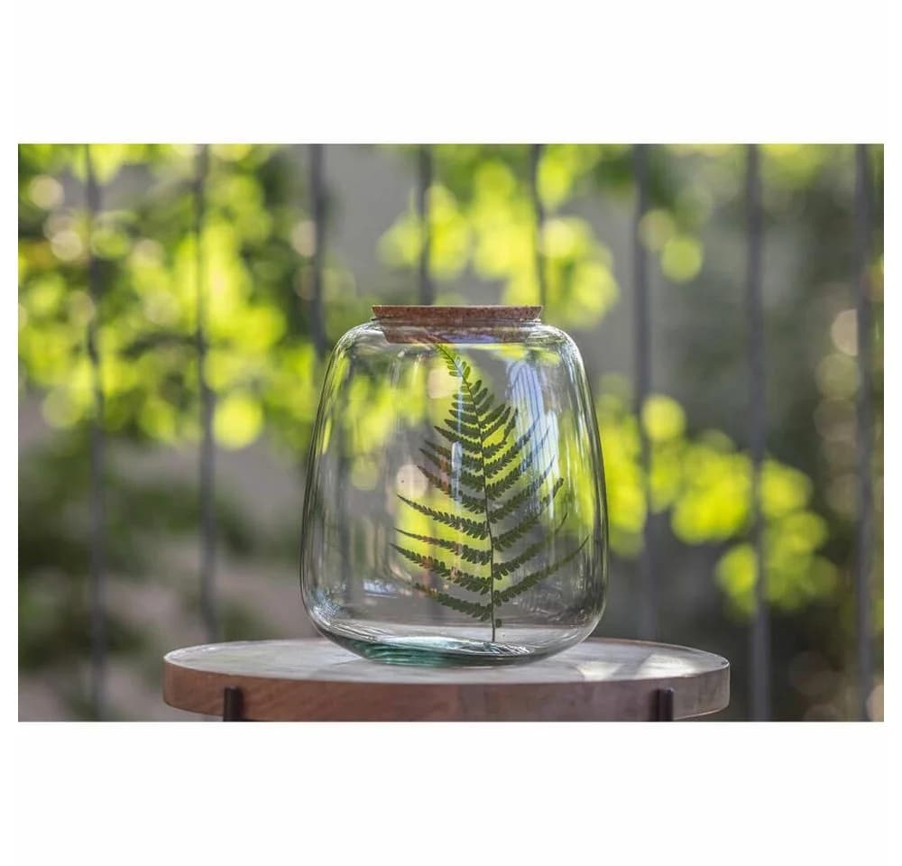 Ecoglassworks Dekovase Richmond mit Korken Transparent