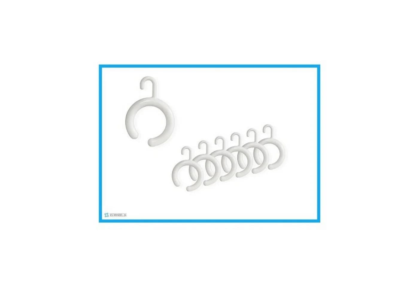KS Handel 24 Duschringe 14er Set Weiß mit Haken
