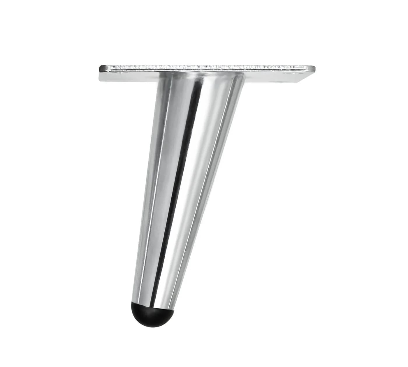 Prima-Online Tischbein 4x Schräg Möbelfüße Chrome Konisch Metall
