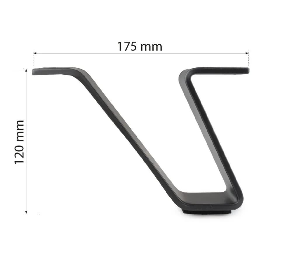 Prima-Online Möbelfuß Metall 120 mm Schwarz Matt