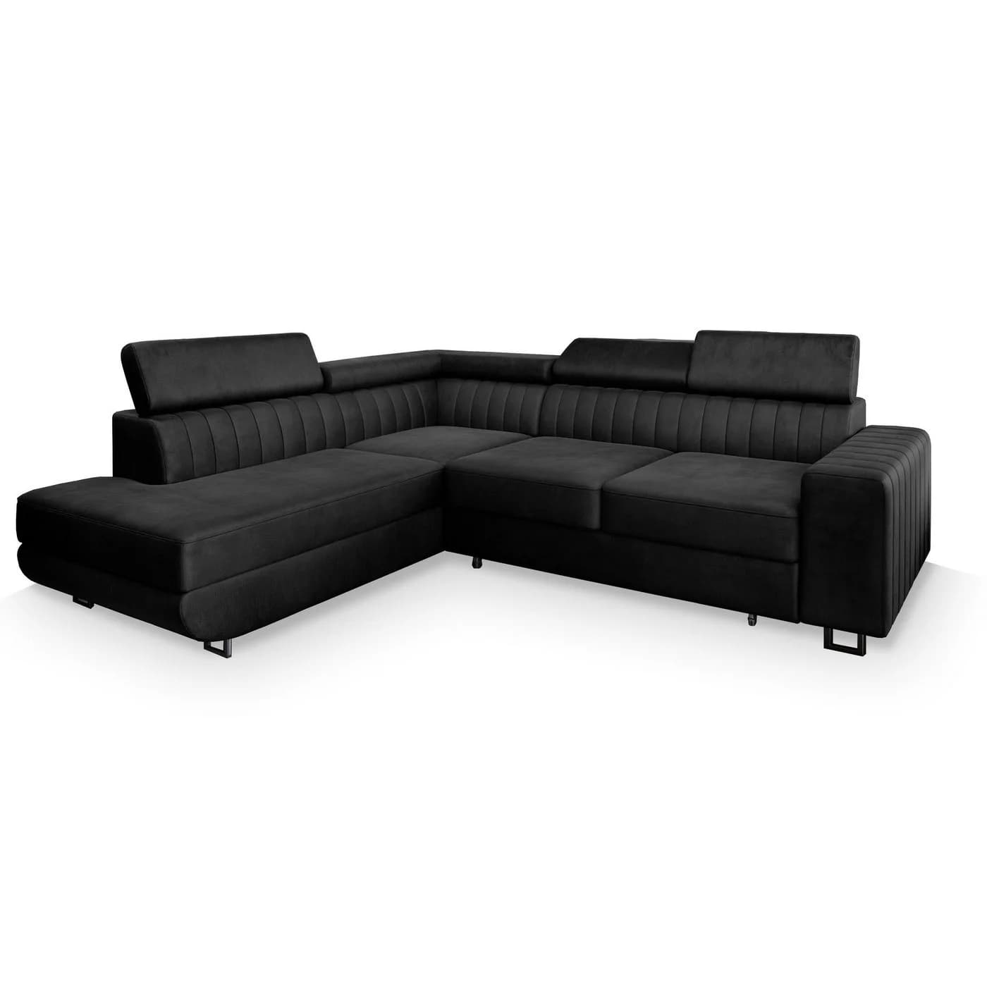 Masseno Ecksofa NOLA L-Form mit Schlaffunktion und Bettkasten