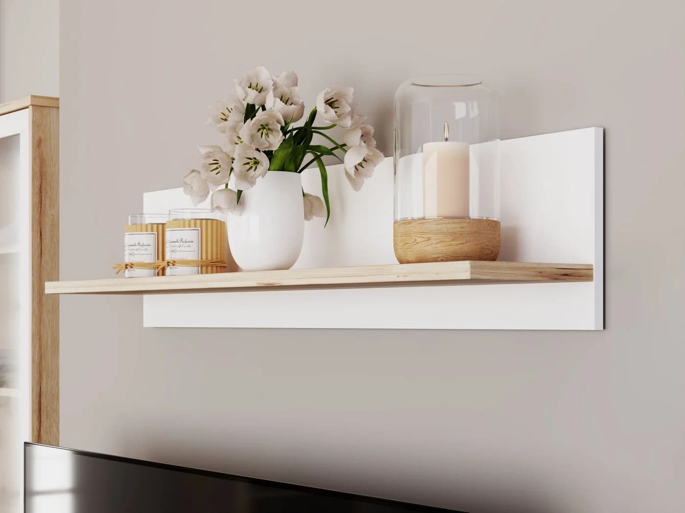 FORTE Wandboard Vankka Regal Wandmontage, Wandregal, zweifarbiges Dekor