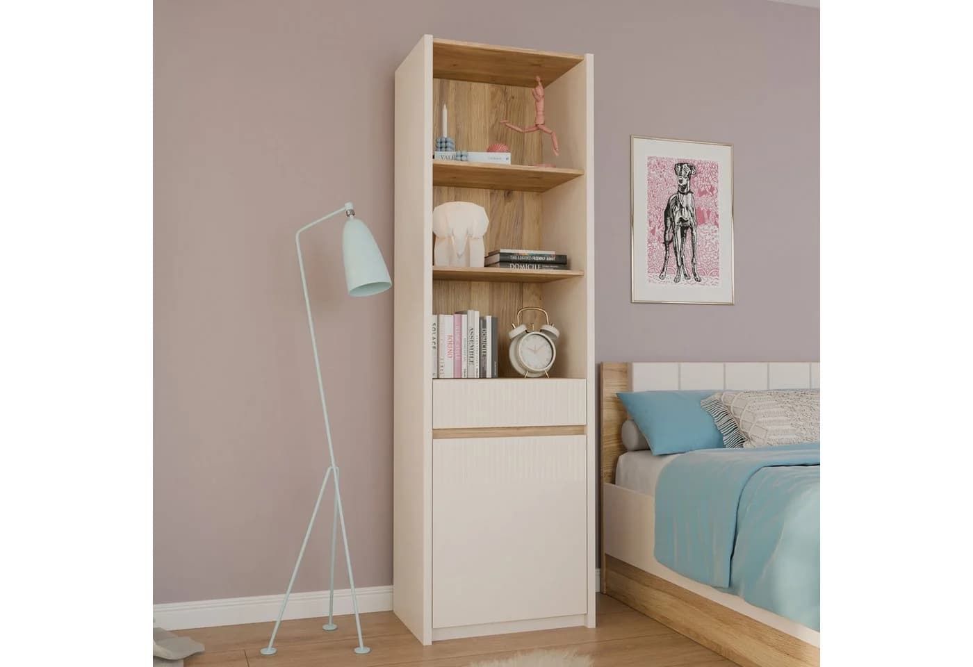 Stauraumregal FORTE Oak Squere Eiche Sand 60x197cm