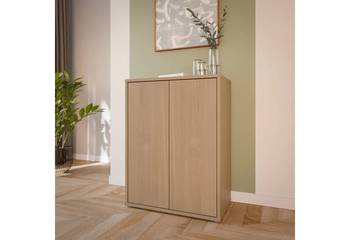 FORTE Kommode Alice Springs Elegancia Eiche Grifflos Push to open