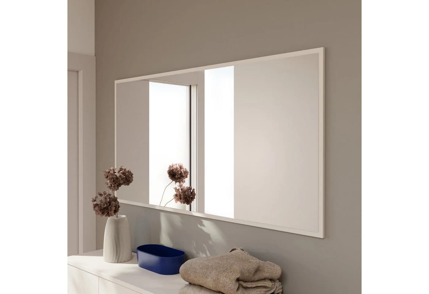 FORTE Garderobenspiegel Wandmontage 143,4 cm Breite