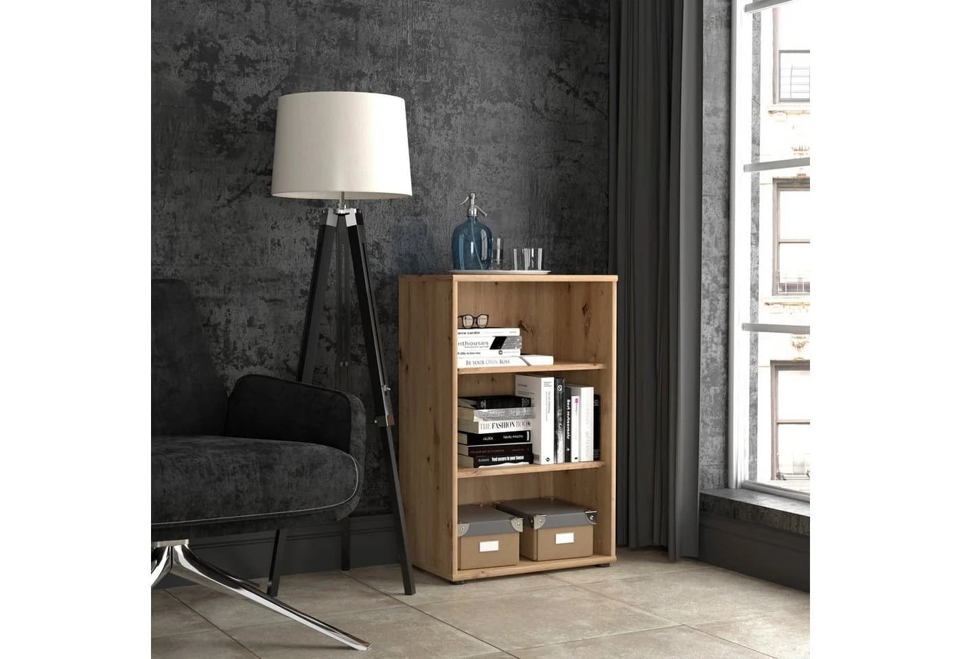 FORTE Regal Tempra Beige Holzoptik Mehrzweckregal