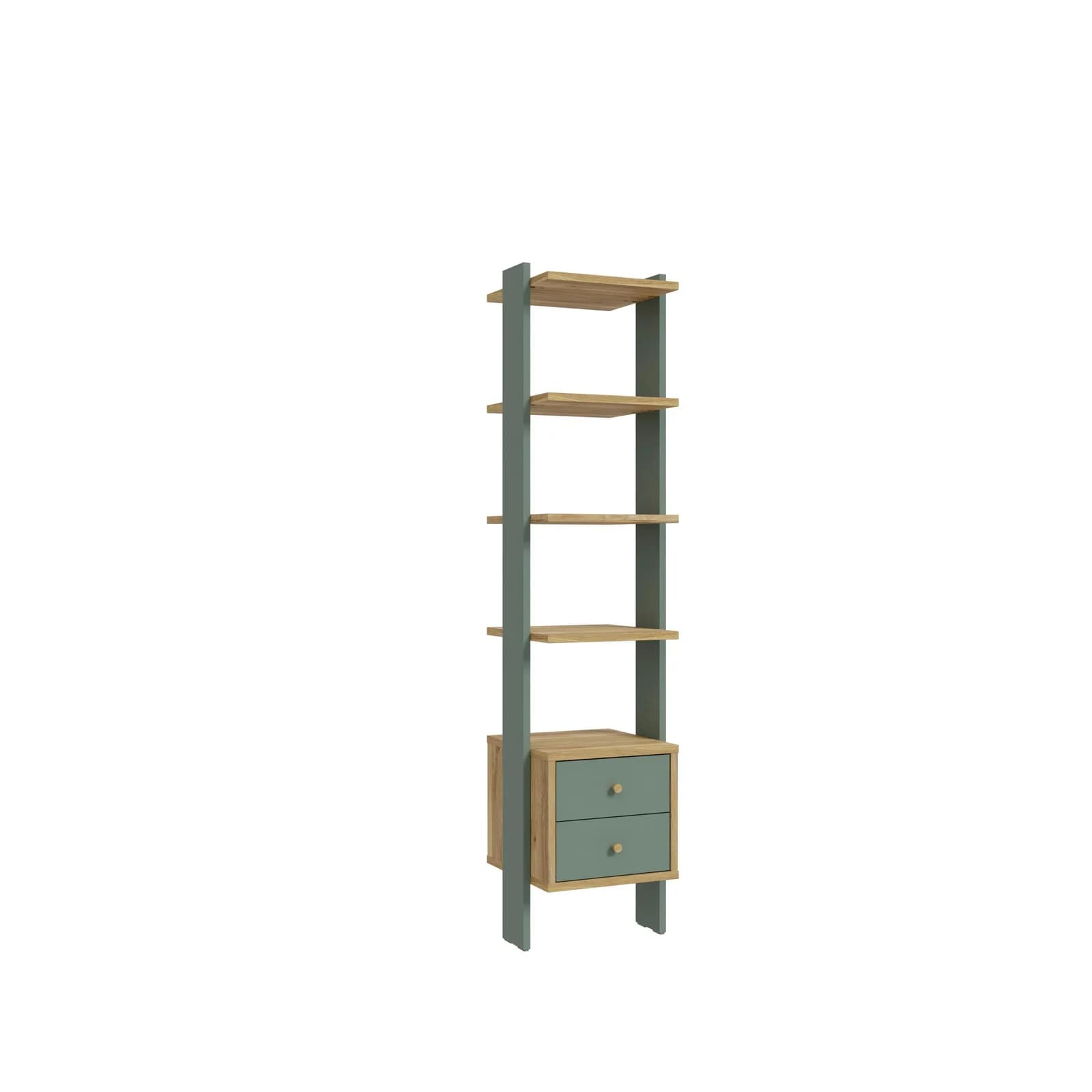 Standregal FORTE Grün Braun 4 Ablageflächen Holzwerkstoff