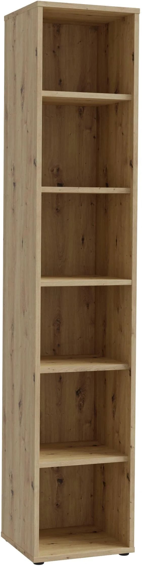 FORTE Aktenregal Goldsboro Braun Artisan Eiche 6 Fächer