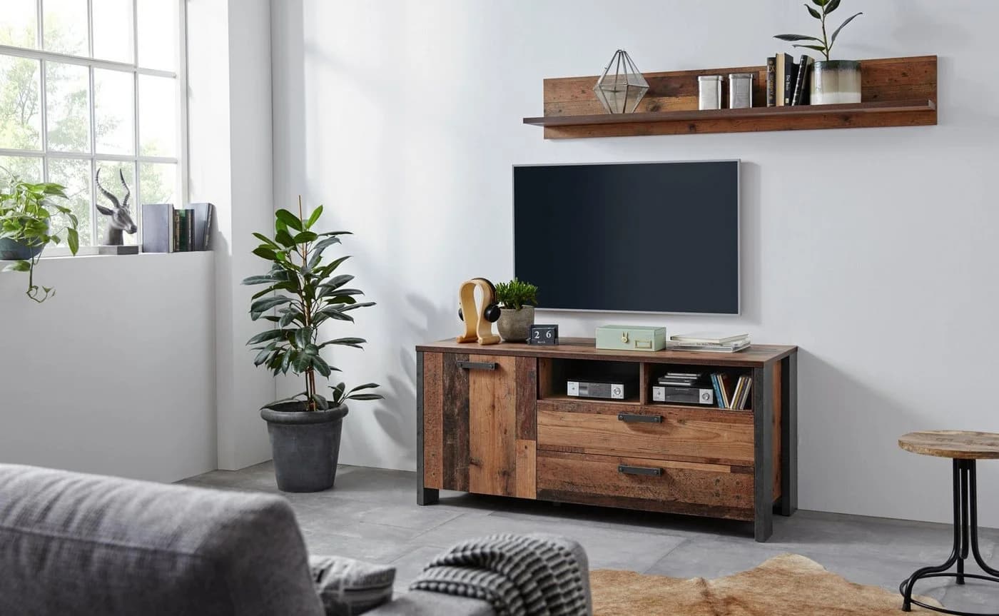 FORTE Wandregal Clif Rustikal Holzoptik FSC