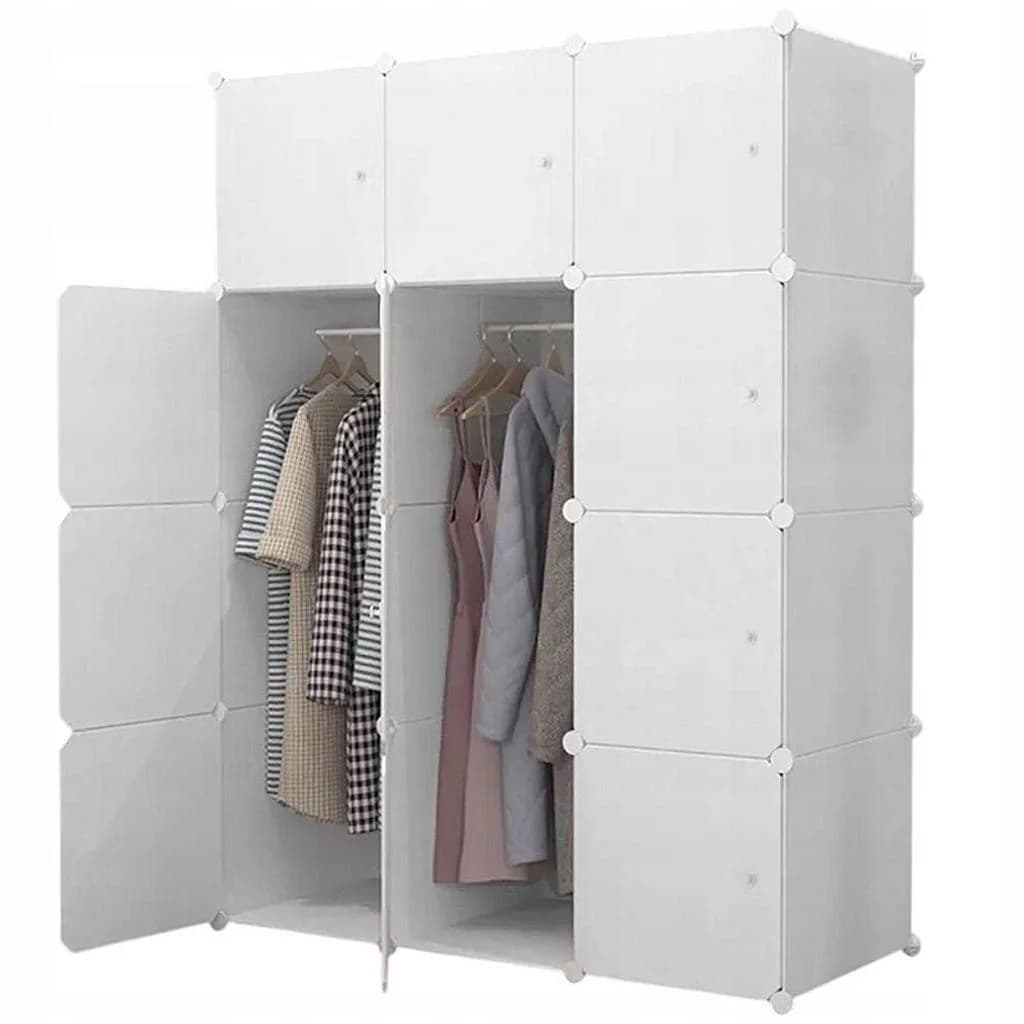 Muvu Kleiderschrank Weiß Kunststoff
