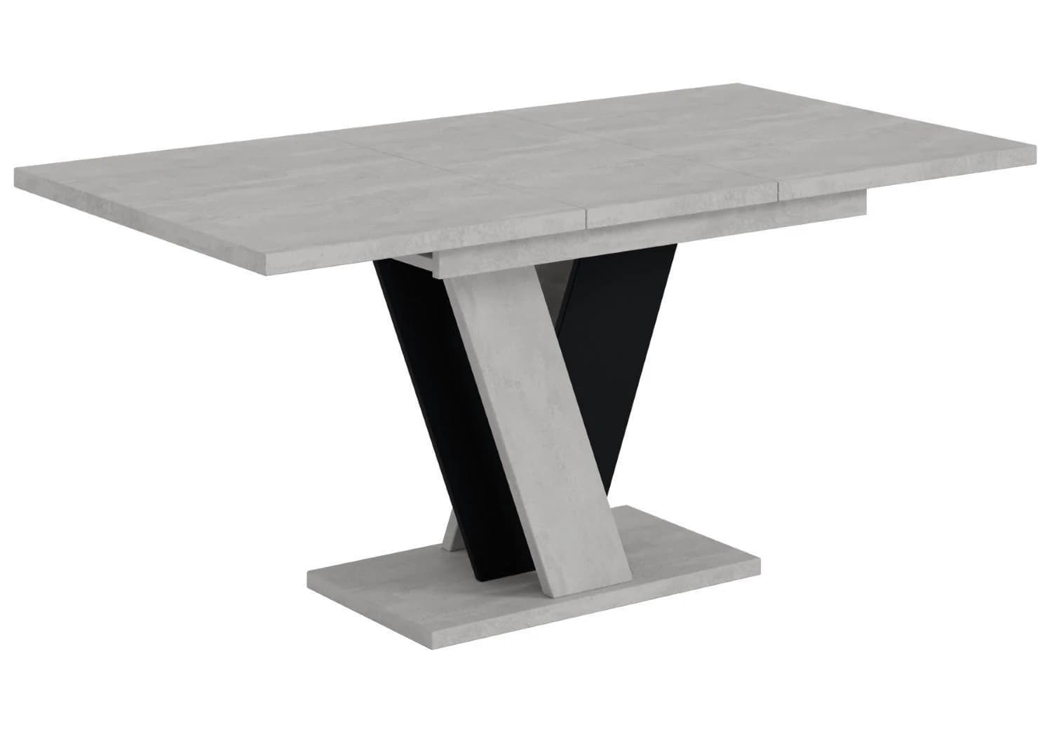 ALTDECOR Esstisch INEY Ausziehbar Grau/Schwarz Modern Industrial