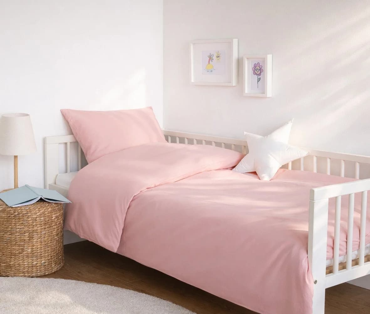 Loolay Kinderbettwäsche Set Rosa Baumwolle 2-teilig