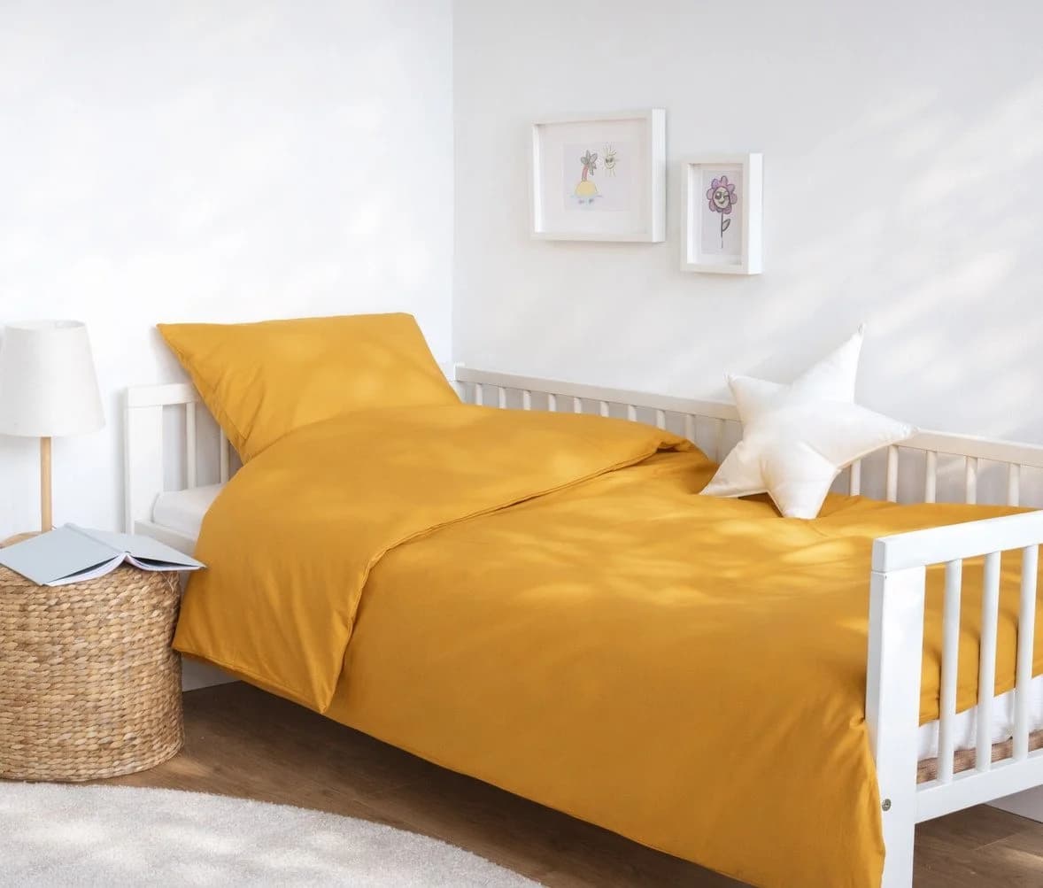 Loolay Kinderbettwäsche Set 2-teilig Senfgelb Baumwolle