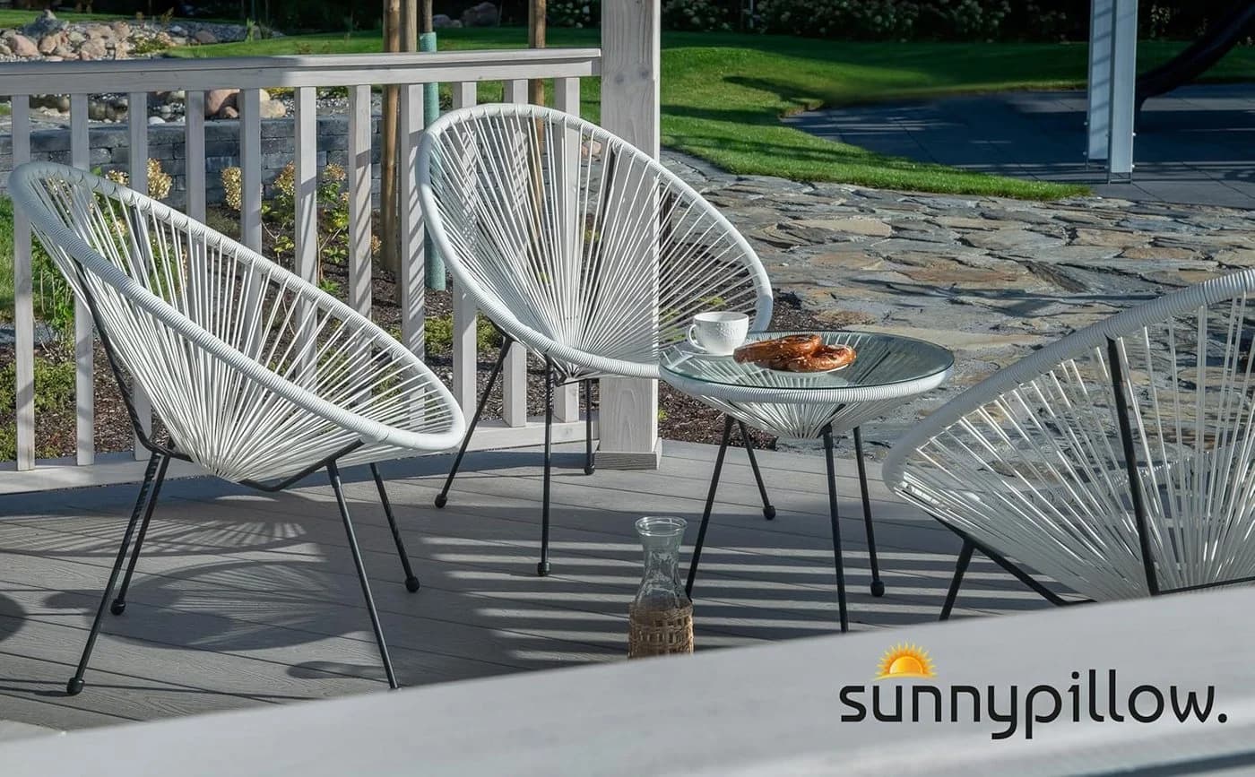 Sunnypillow Gartenstuhl Acapulco Beige