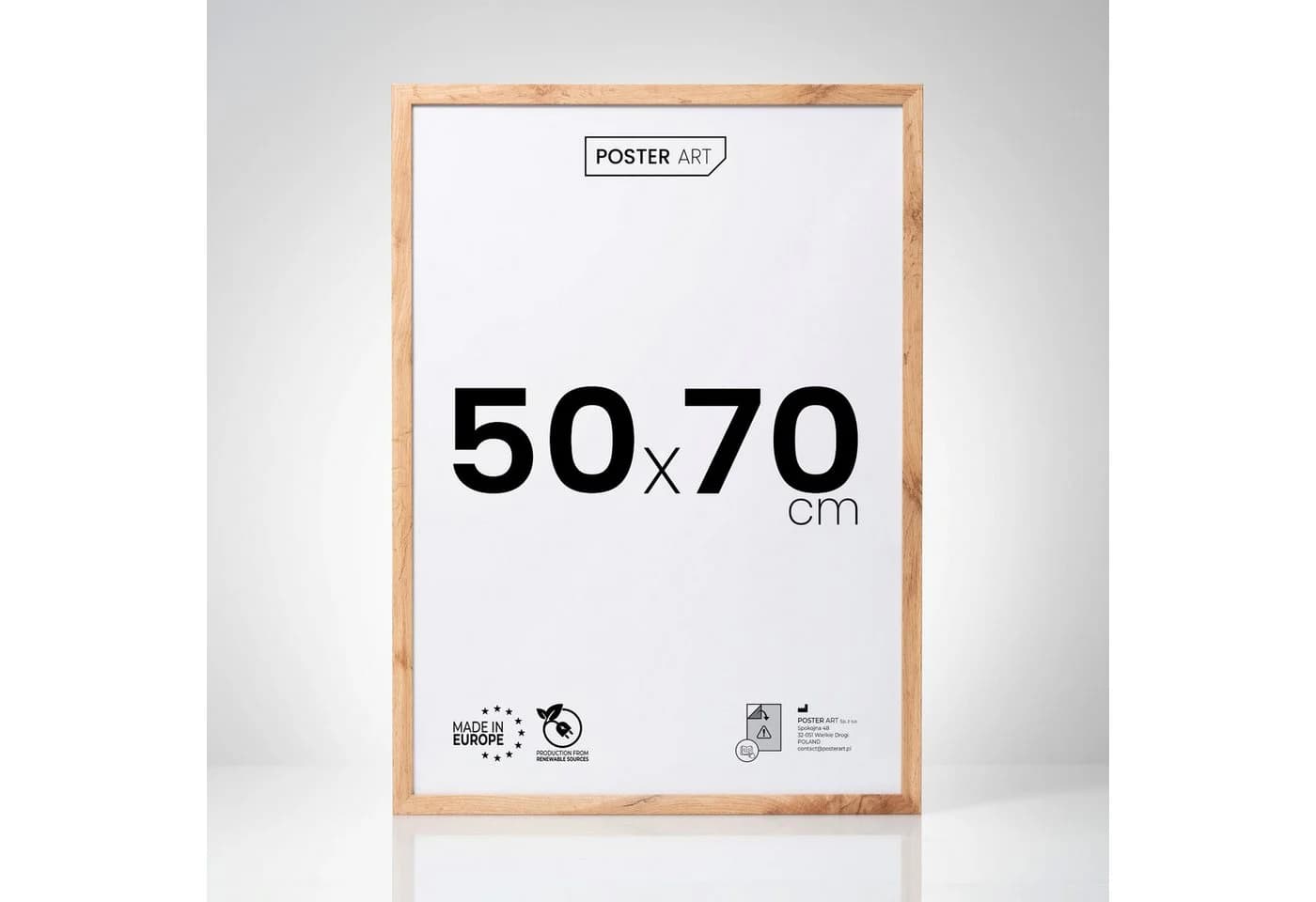 POSTER ART Bilderrahmen-Set 50x70 cm Eiche Wotan MDF
