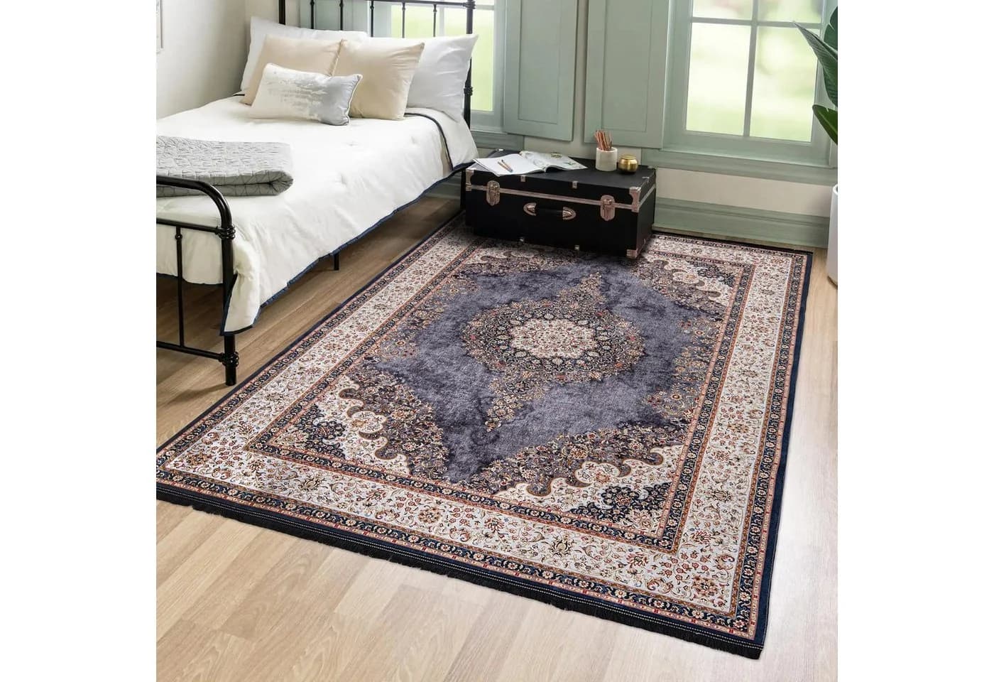 Mazovia Orientteppich Orientalisch Vintage Beige Grau Rutschfest