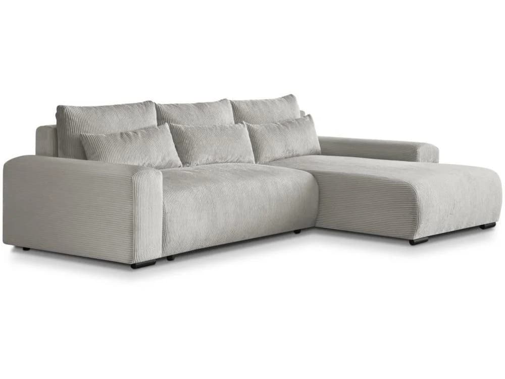 Beautysofa Ecksofa Benny mit Schlaffunktion und Bettkasten in Beige