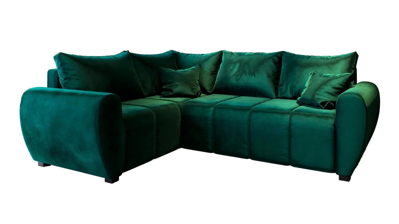 Masseno Ecksofa MADISON L-Form mit Schlaffunktion und Bettkasten