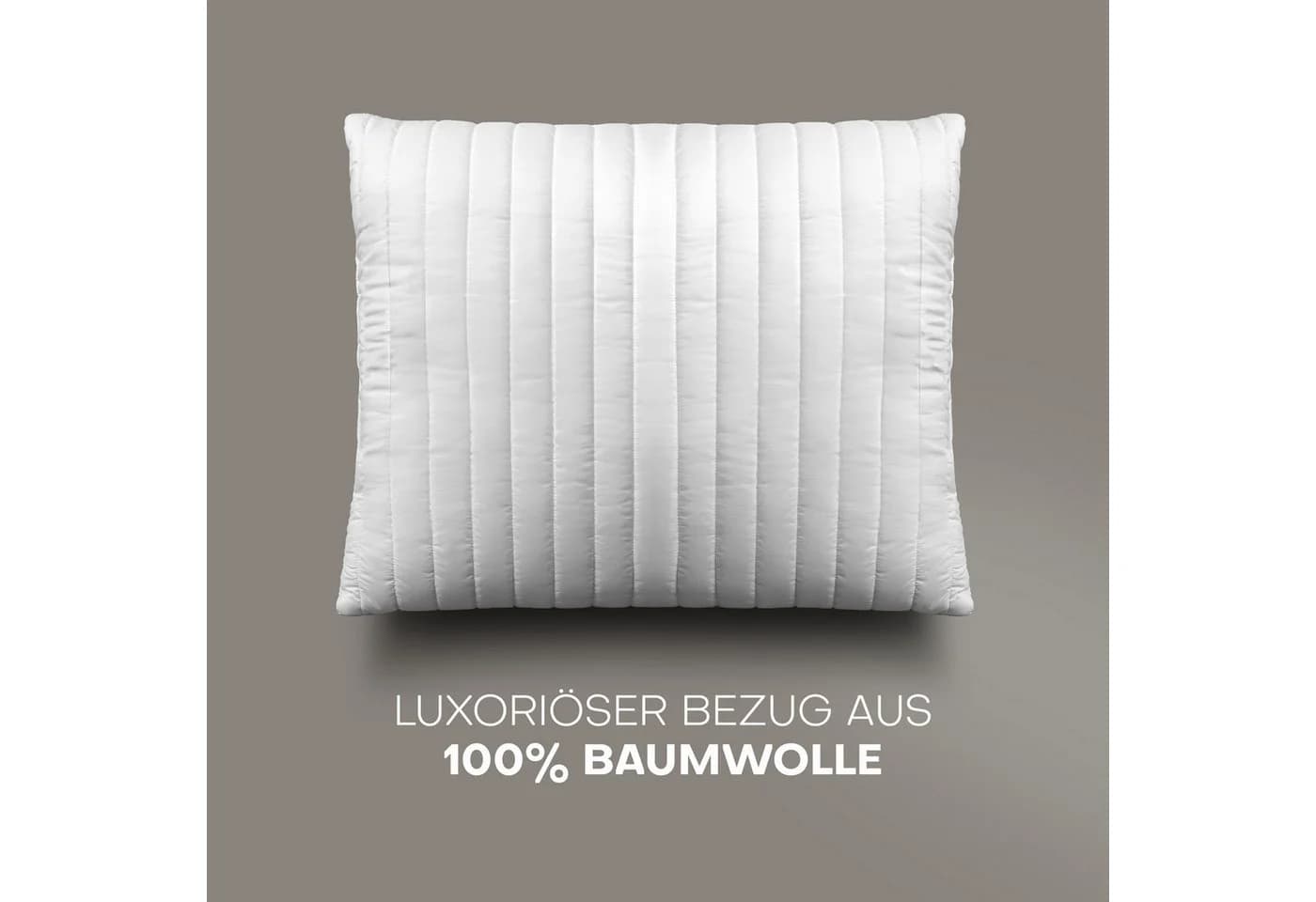 John Cotton Magicline Baumwollkissen 80x80 cm Weiß