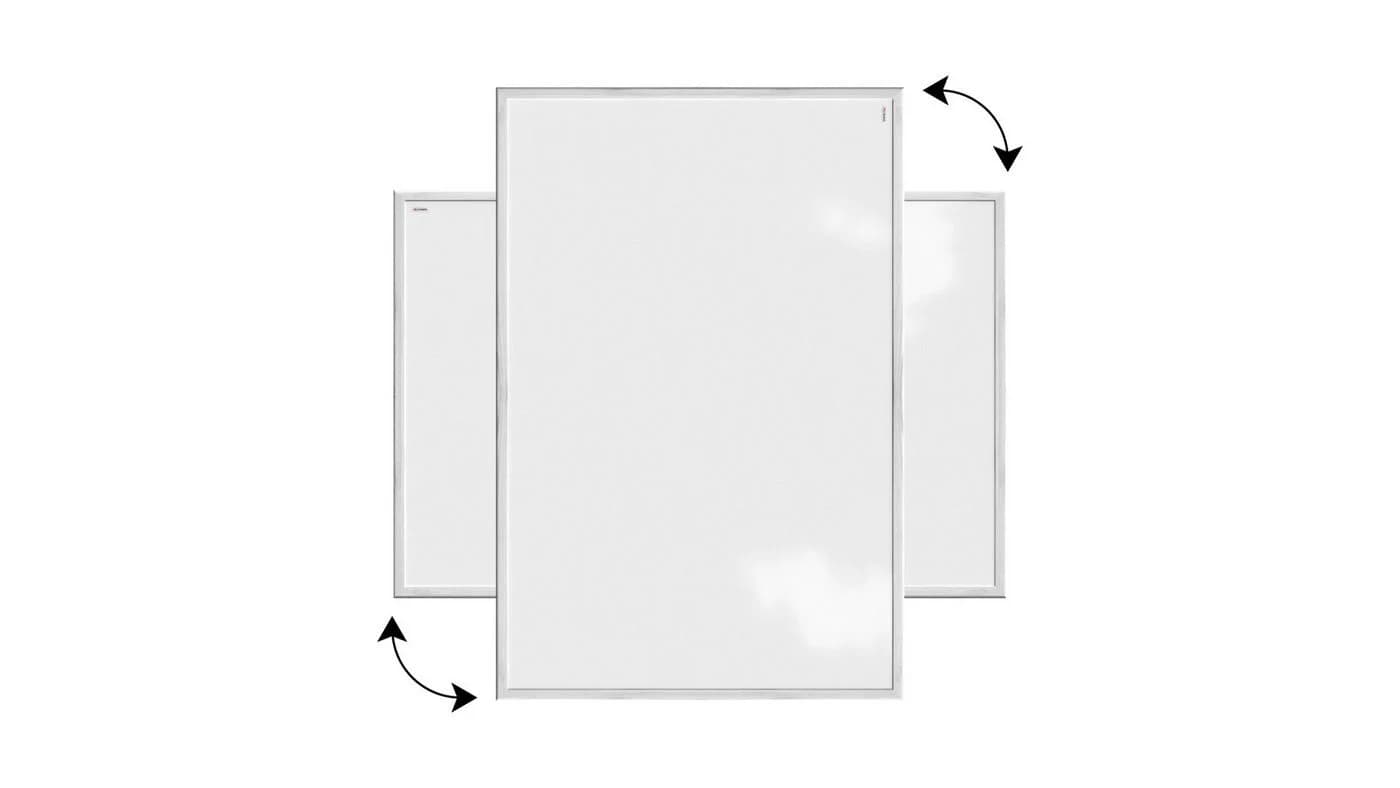 ALLboards Magnetisches Whiteboard mit weißem Kieferrahmen