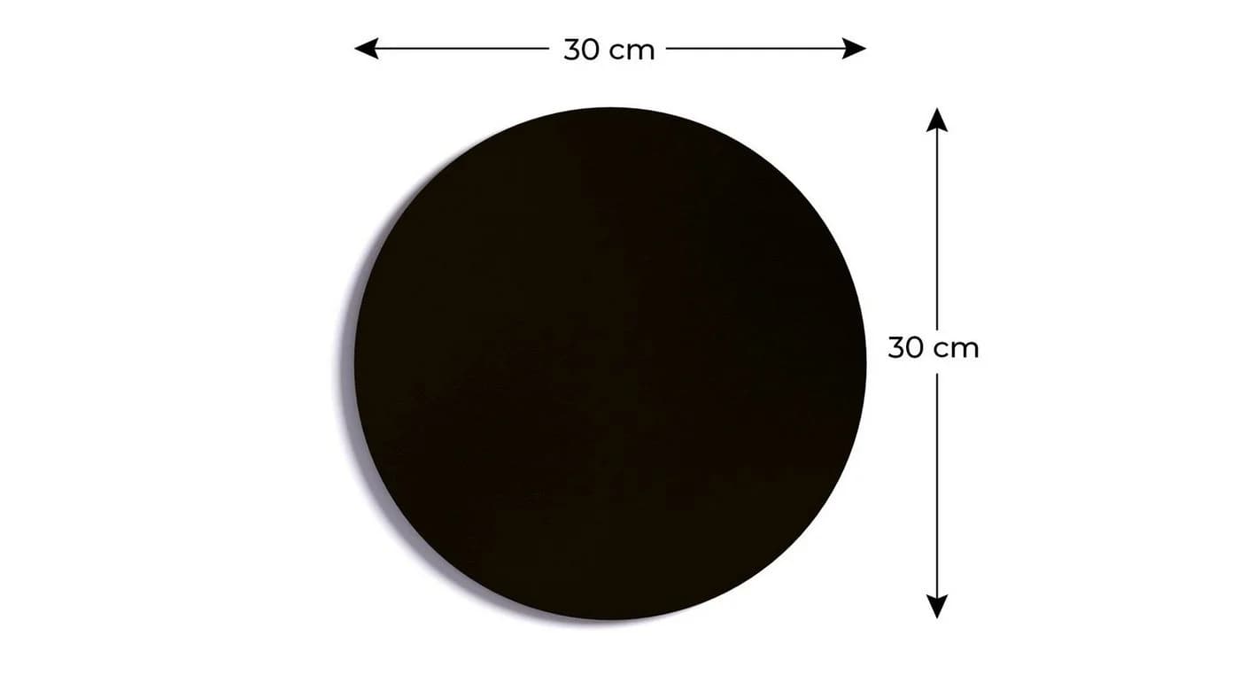 ALLboards Runde Magnettafel Schwarz 80 cm Rahmenlos