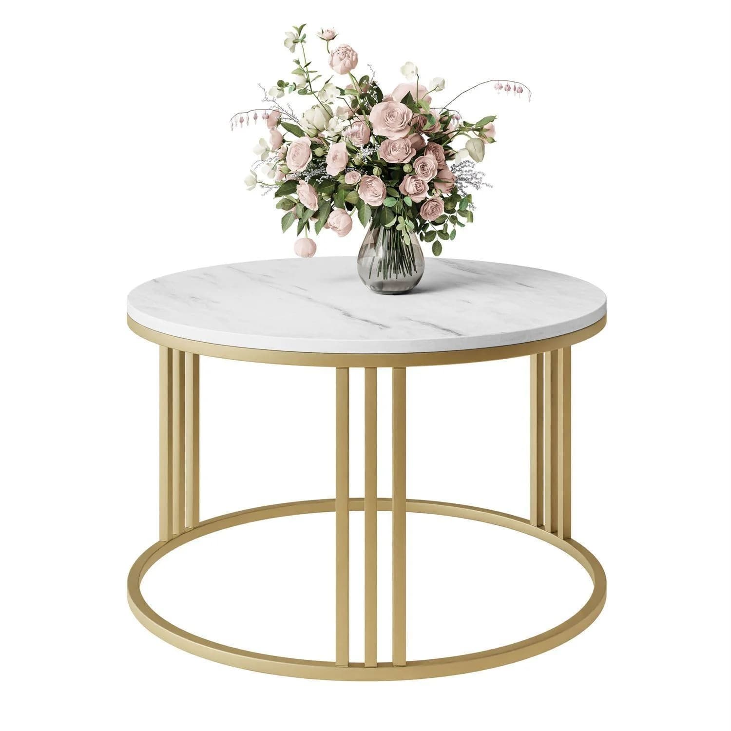 Lookway Couchtisch LORI LEVANTO mit goldenem Gestell