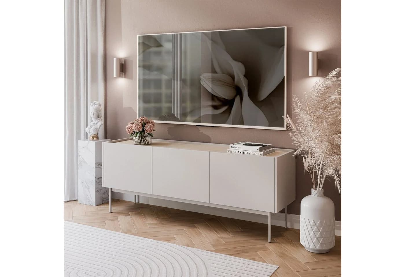 Lookway Lowboard ESSENCE TV Schrank Kaschmir Eiche Modern