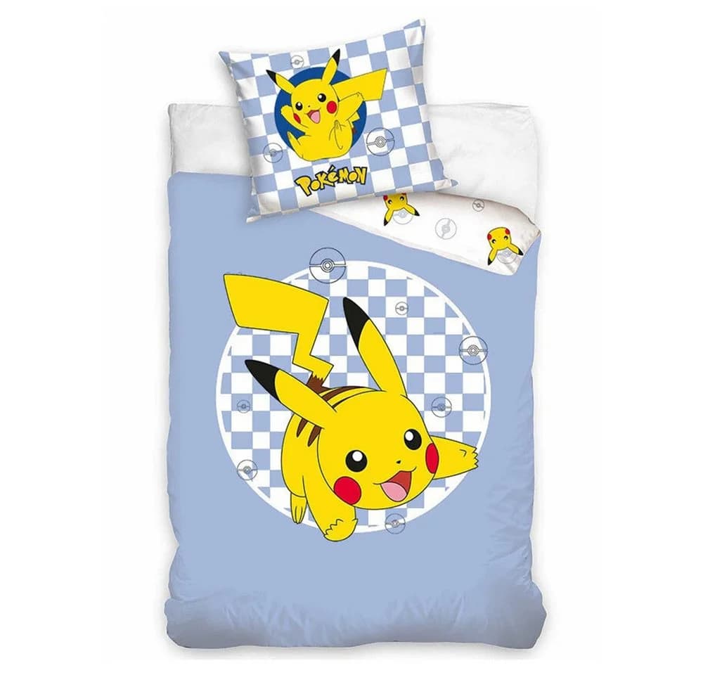 POKÉMON Kinderbettwäsche Checkered 100% Baumwolle