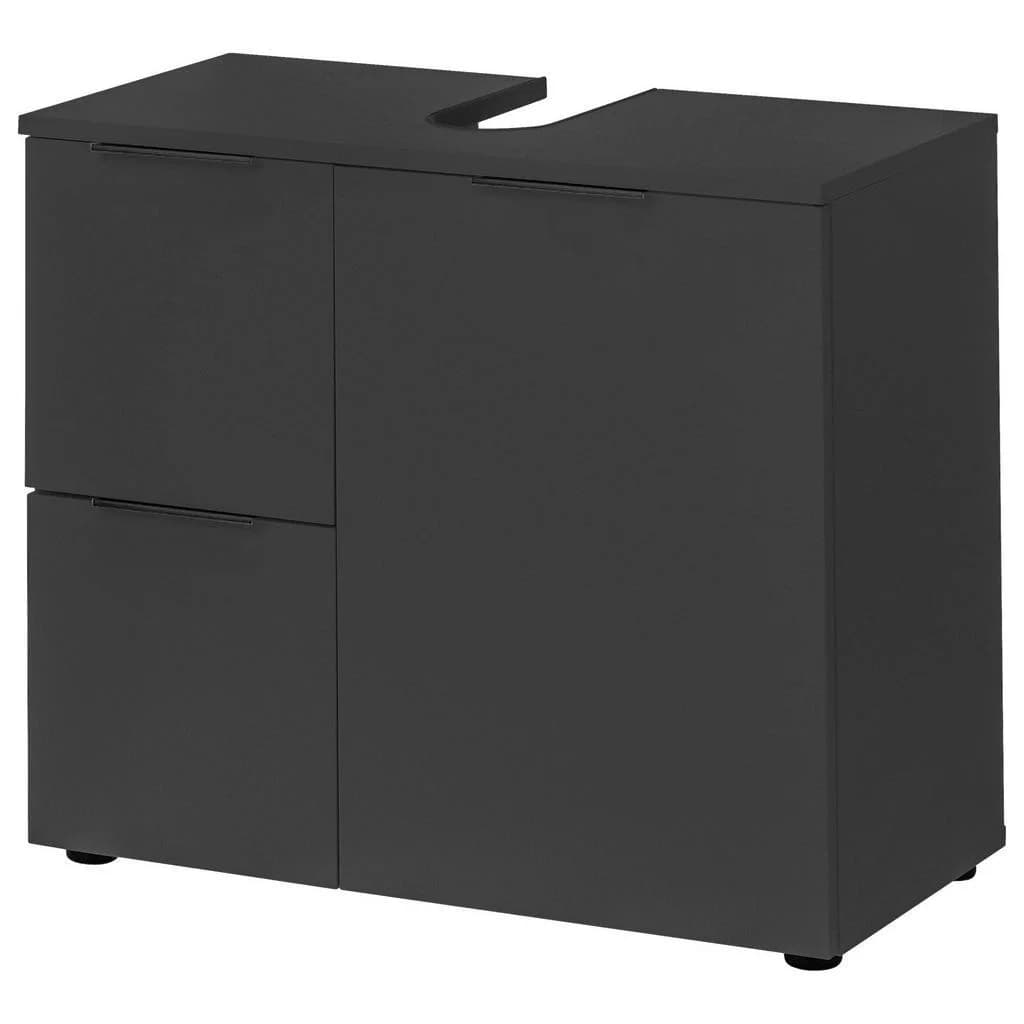 Xora Waschbeckenunterschrank Porto Schwarz Metall