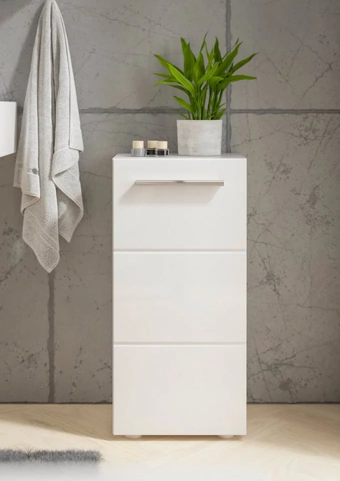 Mid.you Unterschrank Weiß Hochglanz Holzwerkstoff 1 Fach