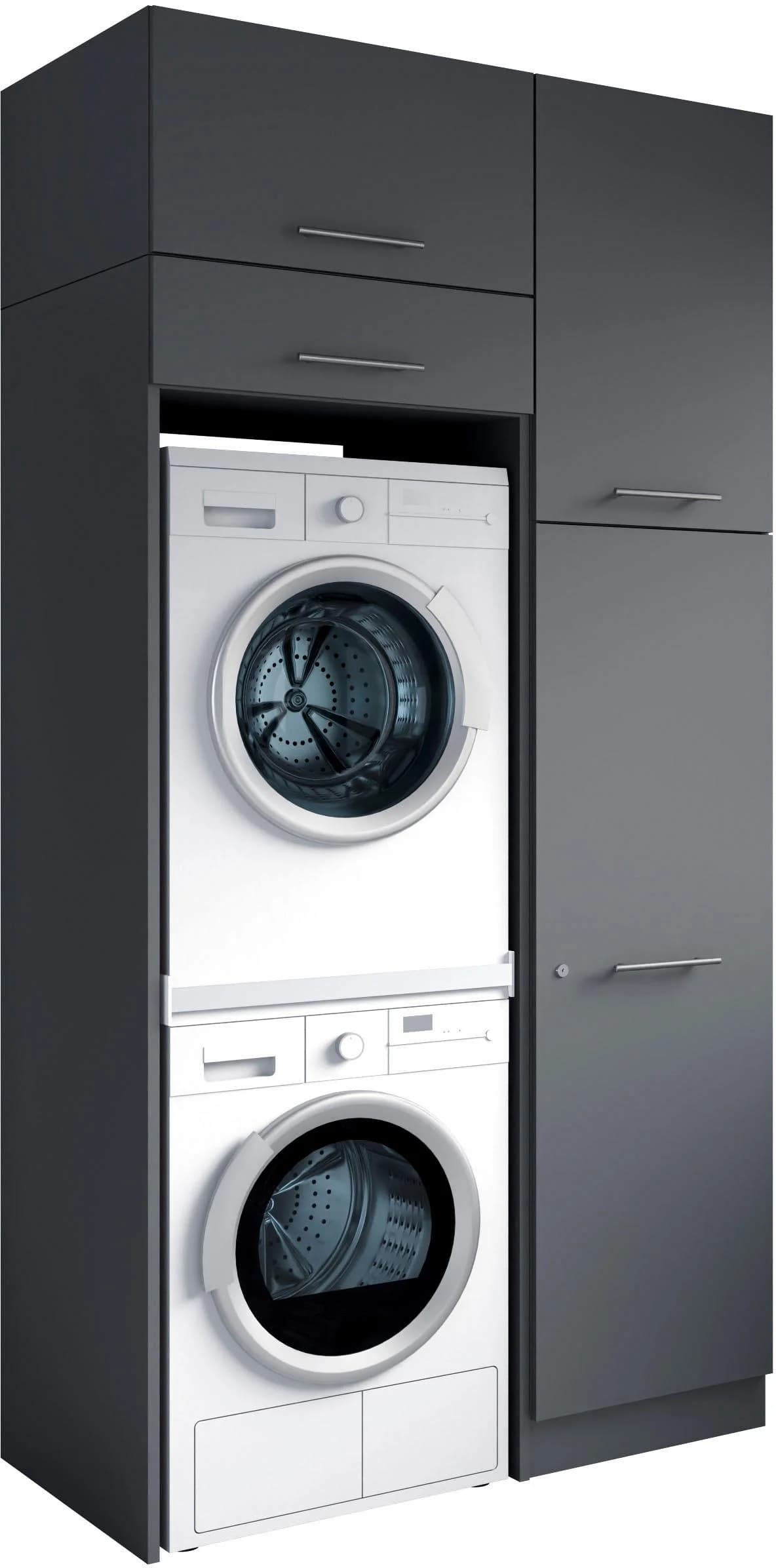 Mehrzweckschrank-Set LAUNDREEZY 4-tlg. Anthrazit Matt Holzwerkstoff