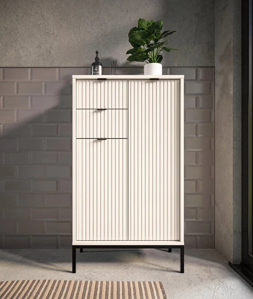 Midischrank BASIC BY BALCULINA Lucera Midischrank, Badezimmerschrank, Kaschmirfarben