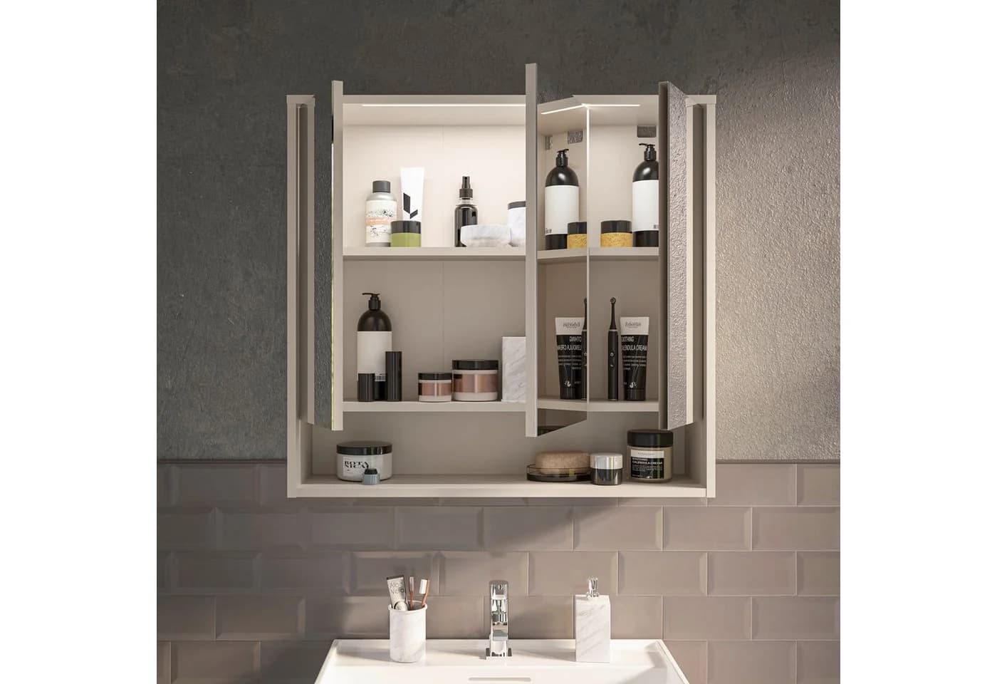 Spiegelschrank BASIC by Balculina Lucera 80 cm LED-Beleuchtung