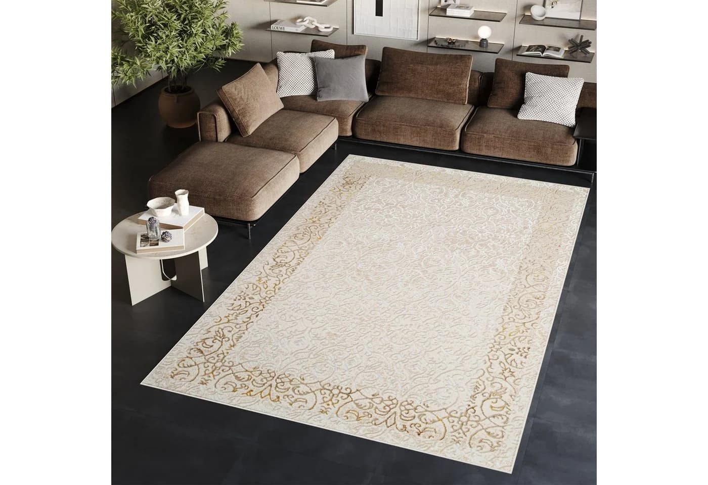 Tapiso Teppich ARES Creme 8 mm Flor