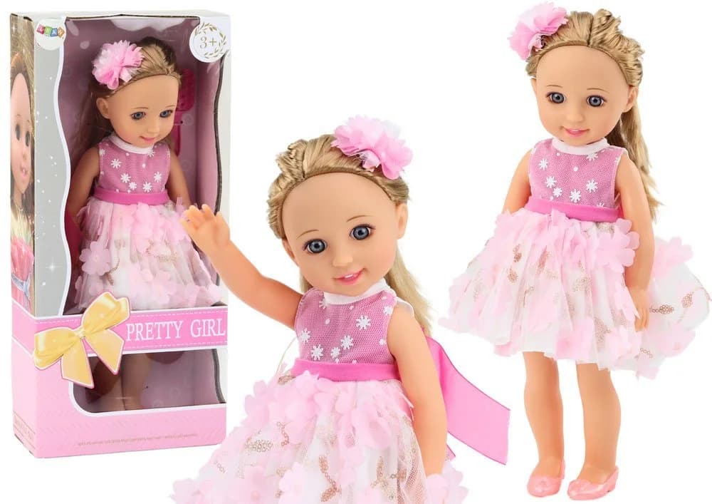 Wisam Puppe Rosa Kleid Langes Haar Haarnadelbürste 38cm