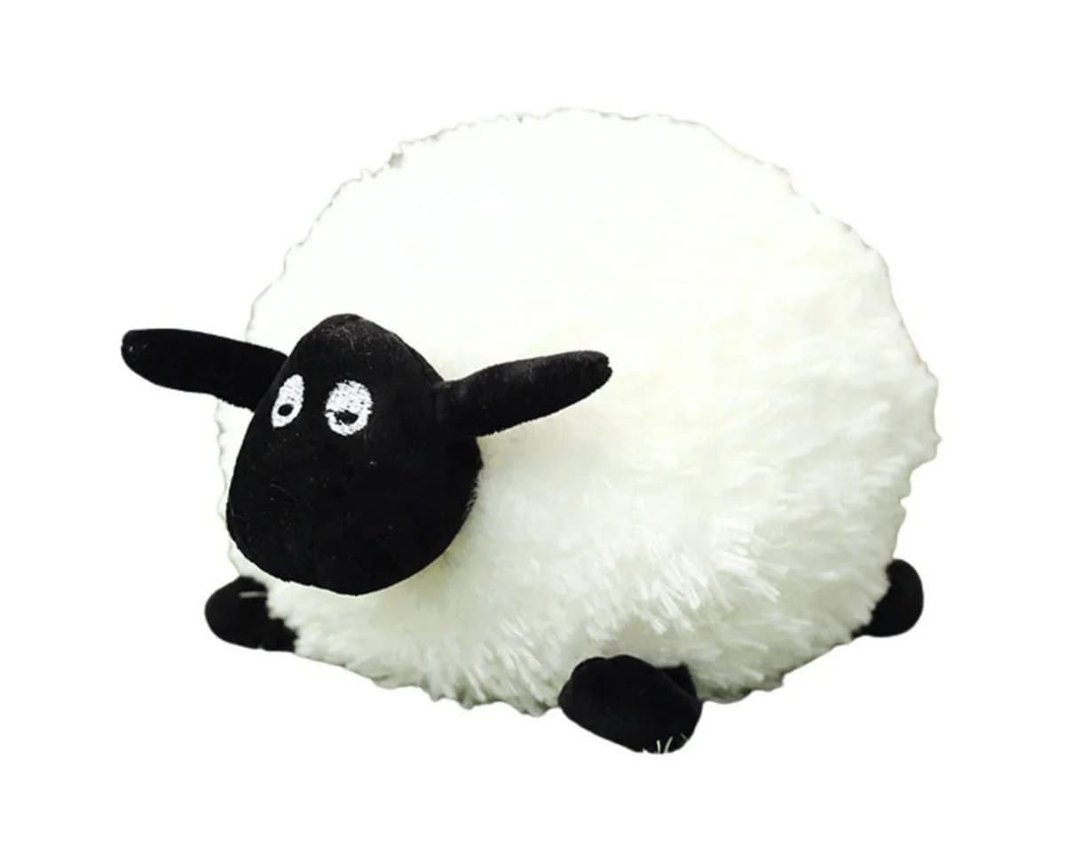 Wisam Plüsch-Maskottchen Kuschelschaf Weiß Schwarz 20cm