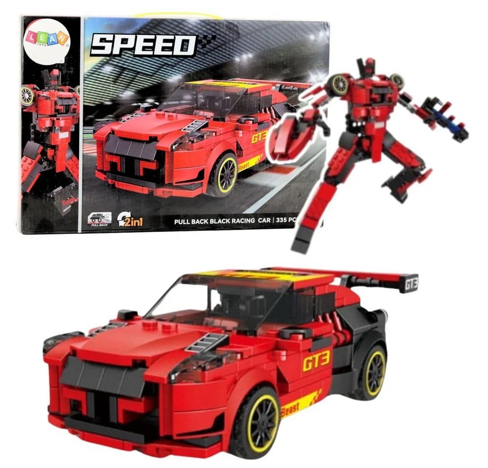 Wisam Roboterauto 2in1 Konstruktionssteine GT3 Rot 335 Stk.
