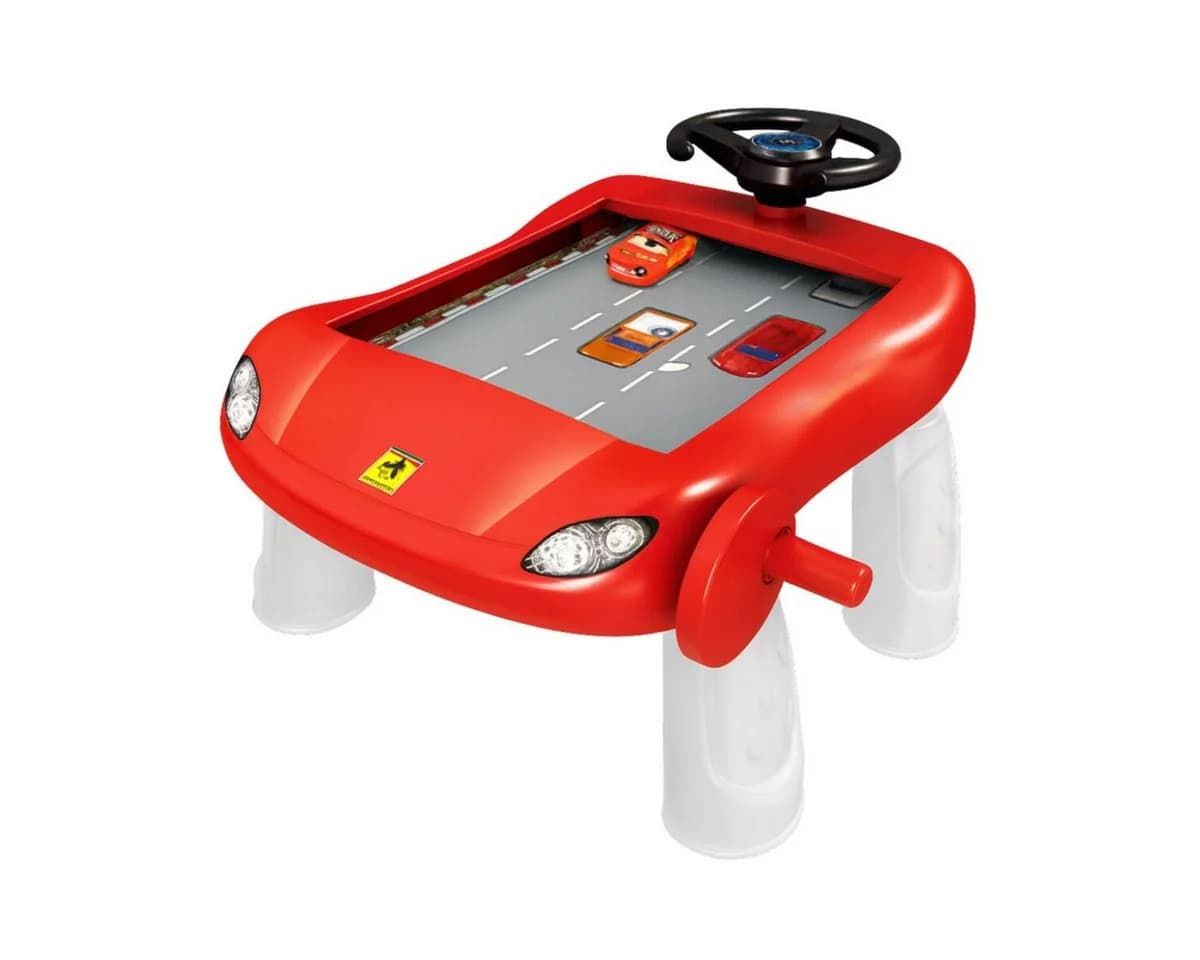 LEAN TOYS Fahrsimulator Lerntisch Rot Manueller Spielzeug Tisch